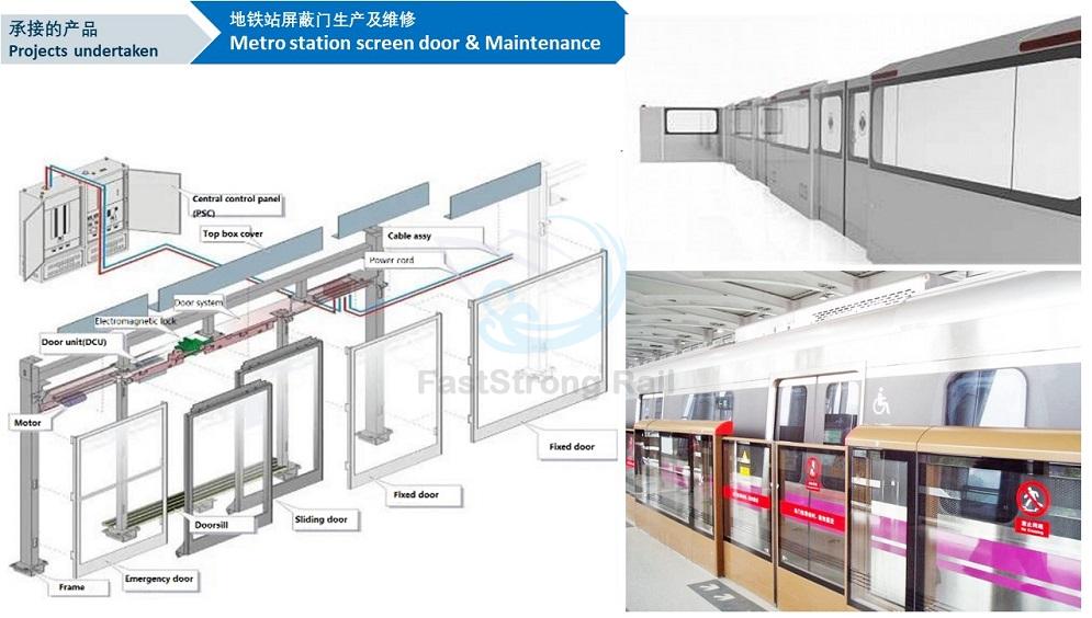 Metro station screen door